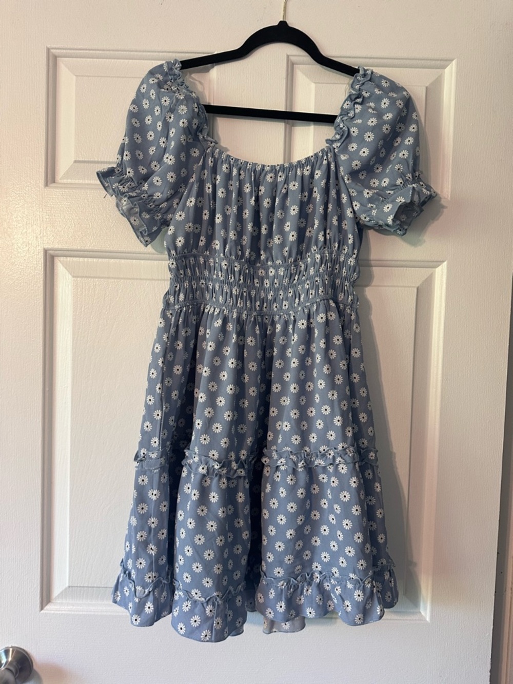 Wildfox Blue Daisy Print Midi Dress